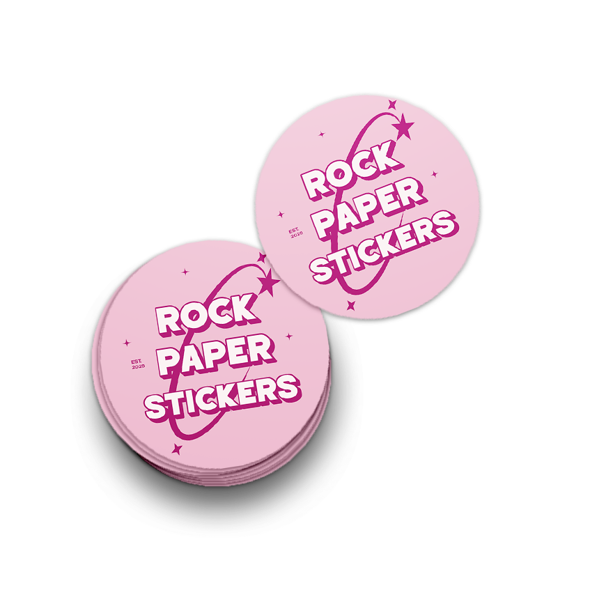 Rock Paper Stickers | Circle stickers
