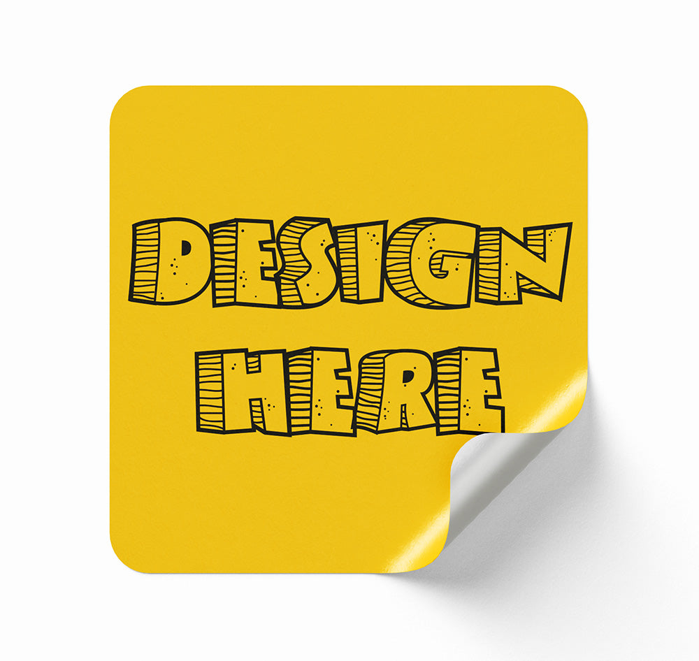 Square Sticker Sign Rock Paper Stickers | Square stickers